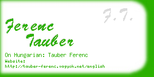 ferenc tauber business card